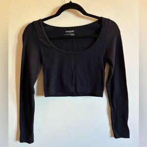 Garage Dark Ribbed Long Sleeve Top
